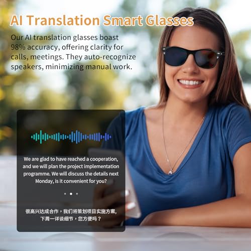 Image of AI Smart Glasses for Men Women - UV Protection Smart Sunglasses