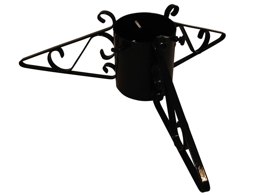 Garden Pride Black Christmas Tree Stand - 6" Base - Metal - Solid Steel - Plastic Coated (Black)