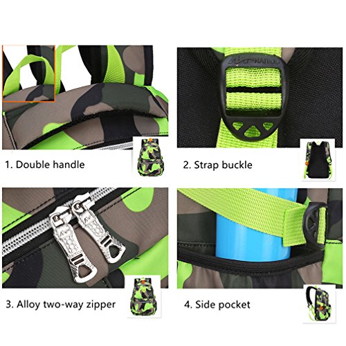 Yvechus School Backpack Casual Daypack Travel Outdoor Camouflage Backpack Christmas Presents For Boys And Girls (Camo Green) #TOP3