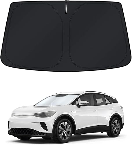 KUST Parasol para parabrisas para Volkswagen VW ID.4 2021-2025 2026, accesorios para ventana, protector plegable, bloquea los rayos UV, mantiene el