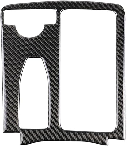 Miniatura 7 de Cubierta del marco del panel de palanca de cambios de la consola central, estilo de patrón de fibra de carbono, accesorios de decoración interior