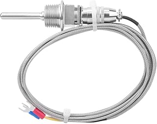 1/2 NPT Detachable Thermocouple Temperature Sensor K Type Waterproof Stainless Steel Thermocouple Sensor Probe with 2M Corrosion Resistance Thermocouple Sensor Wire