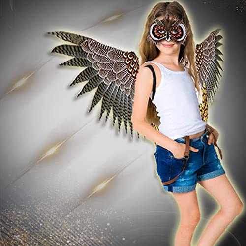 Toddmomy Owl Halloween Masks Owl Masks Cosplay Owl Wings Costume Kids Bird Wings Owl Half Masks Halloween Party Favors For Kids #TOP2