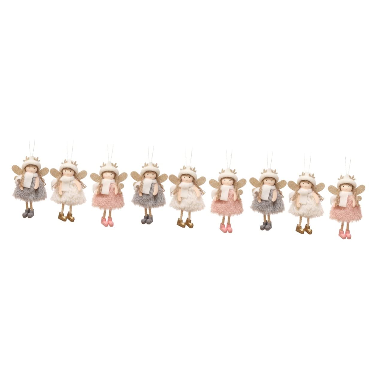 NOLITOY 9piezas Adornos Navideños Colgantes De Ángel De para Decoración De Árbol De Navidad Accesorios Festivos Diseño Encantador