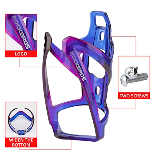 Image of ROCKBROS Bike Water Bottle Holder Ultra-Light Bicycle Bottle Cages with Screws Tool, Universal Bike Cup Holder Rack for Road MTB Bikes