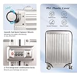 DOMINOX All Aluminum Carry On Luggage Hard Shell Luggage Aluminum Suitcase for Travel Zipperless Luggage Checked Luggage with Silent 360° Spinner Wheels 20 In. (Vertical Grain Style, Sliver) - Image 3