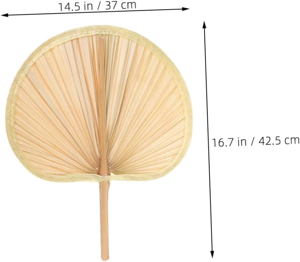 Old Fashioned Hand Woven Cattail Fan 4pcs Palm Leaf Paddle