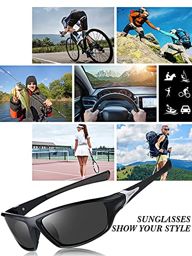Image of Frienda 6 Pack Polarized Sport Sunglasses for Men Multipack Fit over Glasses Pack Lot Set Men's Sport Fishing Eyeglasses