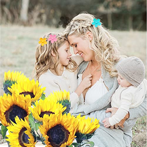 Palksky Small Flower Hair Claw Clips For Women Girls Kids, 10 Pcs Tiny Thin/Medium Thick Hair, 1.35 Inch Mini Jaw Clips/Hair Clamps Nonslip Clip/Hair Accessories #TOP6