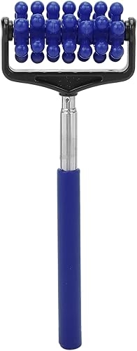 Rodillo de masaje de espalda, masajeador telescópico ajustable para el dolor muscular en el hogar (azul marino)