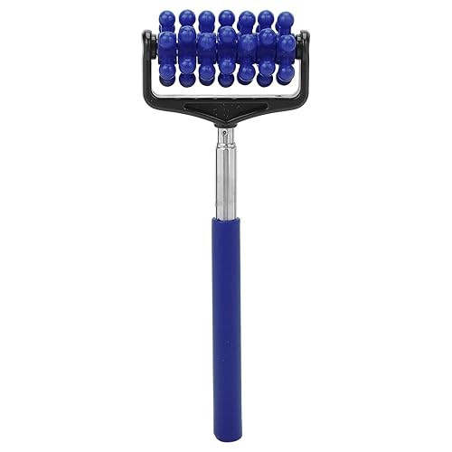 Rodillo de masaje de espalda, rodillo telescópico masajeador de goma para dolor muscular, cuello, brazo, pierna, espalda, cuerpo hombres y mujeres