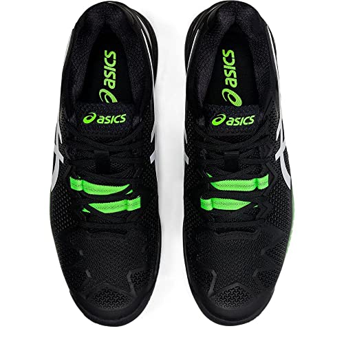 Tênis Asics Gel Resolution 8 Saibro - Black/Green Gecko (43)