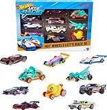 Hot Wheels Toy Cars & Trucks, Let’s Race 10-Pack, Set of 10 1:64 Scale Vehicles from The Animated Netflix Show for Play or Display (Styles May Vary) (Amazon Exclusive)