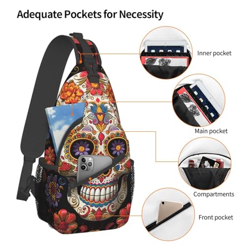 Mochila pequeña tipo sling negra para ciclismo y senderismo miniatura 3