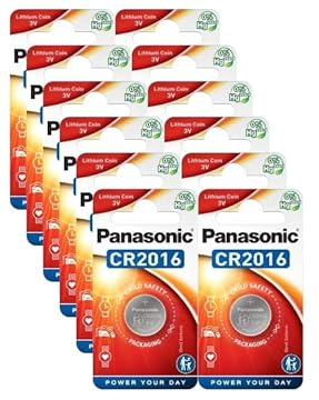 Panasonic CR2016 - Batteria al litio 3 V, 90 mAh confezione da 12 pz