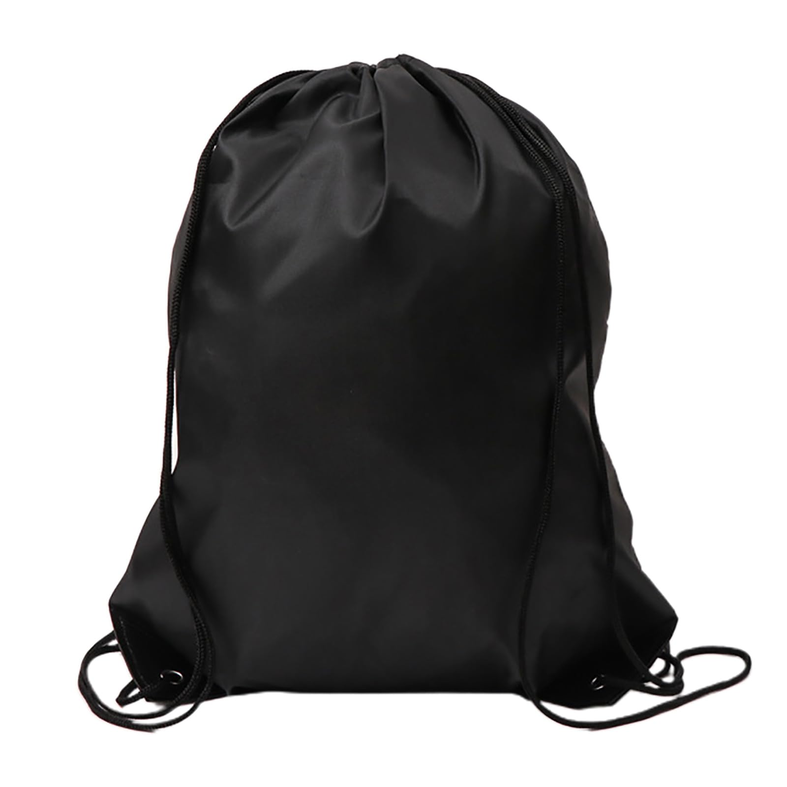 Peilinze Women's Black Drawstring Backpack Sports Bag For Swim Men Workout Bag Draw String Back Sacks For Soccer Beach Gear