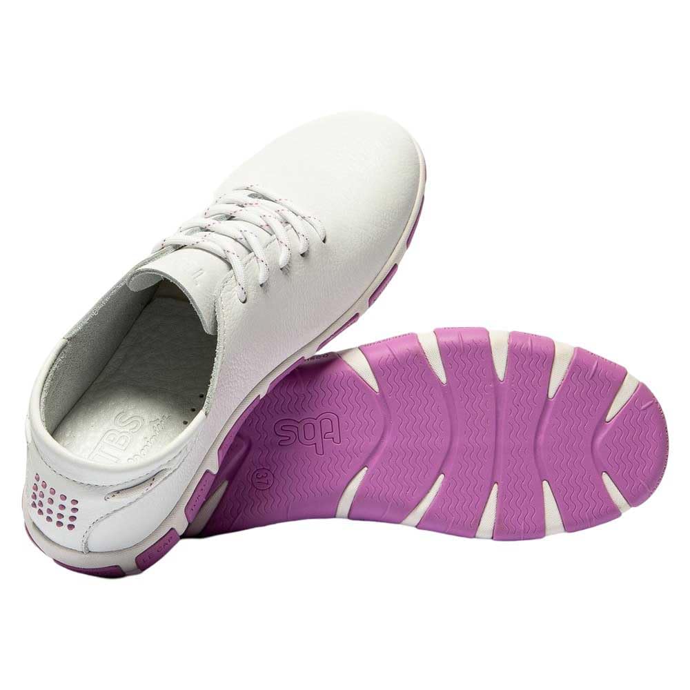 tbs JAZARU Segelschuh, Dream Cruiser (Glattleder), Wechselfußbett, Extra Blanc+Orchidee F7M17 Weiß