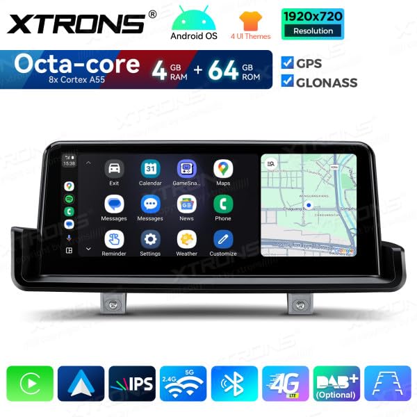 XTRONS QDB1090UNL AUTORADIO GPS do BMW E90 E91 E92 E93 Android 14 WIFI 4G Carplay 10,25"