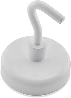 Master Magnetics Ceramic Magnetic Hook 14 Lbs. Pull White Enamel Paint, MHHH14BX, Lot of 25