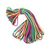 パラコード 2mm 約29-31m カラフル テント用ロープ パラシュートコード カラフルロープ コードパラシュート ペット首輪 編む用 手芸用 キャンプ アウトドア用 1本セット Mesanda (カラフルー)