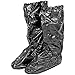 PERLETTI Copriscarpe impermeabili in PVC - Resistenti e riutilizzabili - Copriscarpa con suola antiscivolo rinforzata - Galosce pioggia neve e fango - Modello alto - Nero (S (36-39), NERO)
