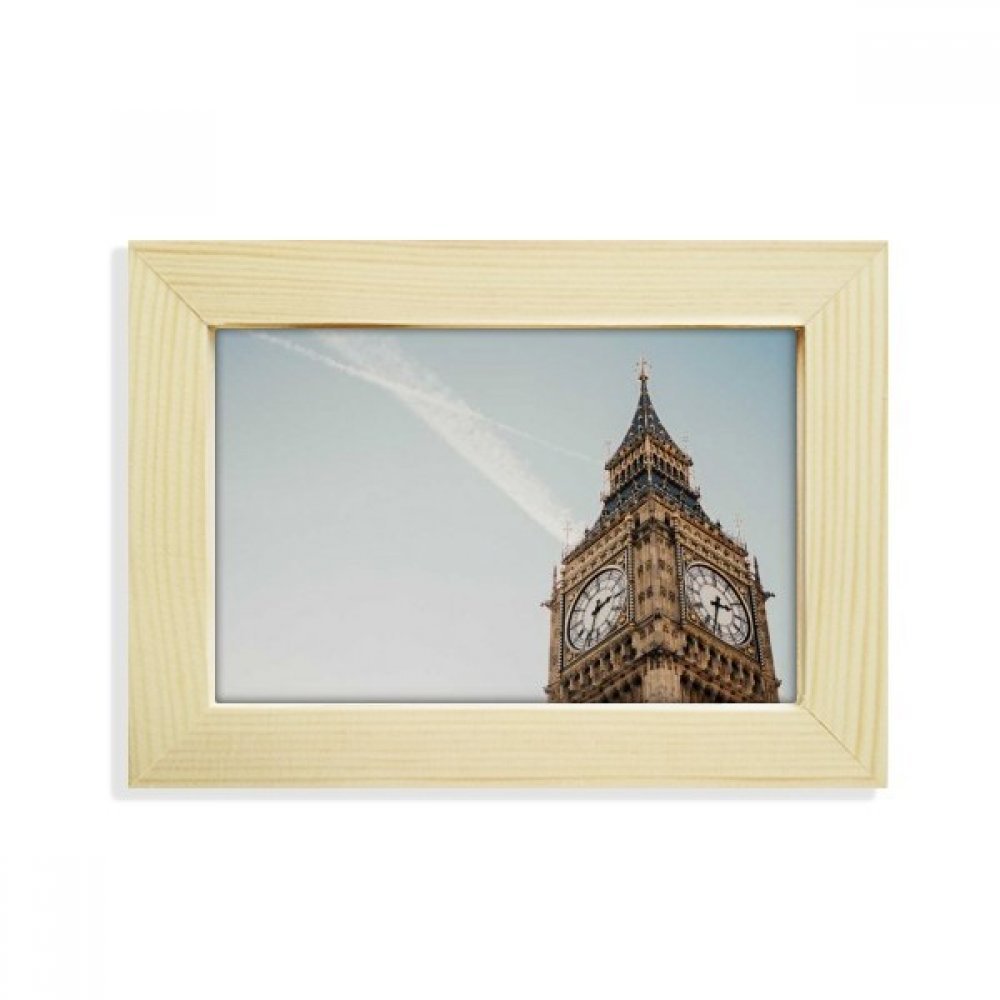 Cuadro del Big Ben marco madera 5x7 original para regalar a viajeros