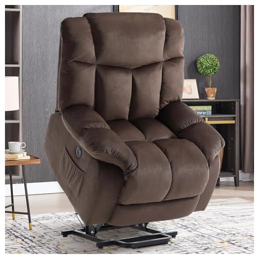 CANMOV Power Lift Recliner Chair for Elderly- Heavy Duty and Safety Motion Reclining Mechanism-Antiskid Fabric Sofa Living Room Chair Electric Recliner Chairs, Chocolate