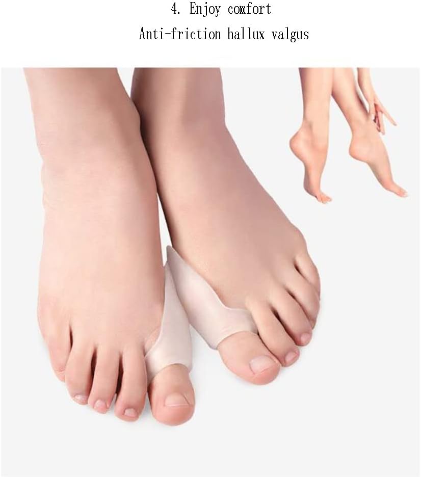 DEAVER Gel Toe Bunion Separator Corrector, Hallux Valgus Lateral Bone Big Deformed Care Cover, Soft Protectors Straightener,Bunion Separates,Relief Pain