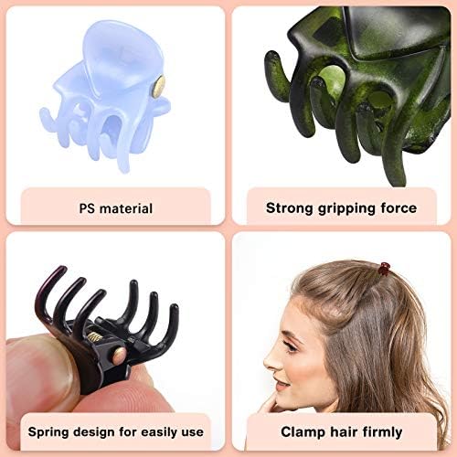 Amazon Co Jp Frcolor バンスクリップ ミニ ヘアクリップセット べっ甲 クリップ ヘアアクセサリー カラフル 髪飾り 髪留め シンプル 48個セット ジュエリー