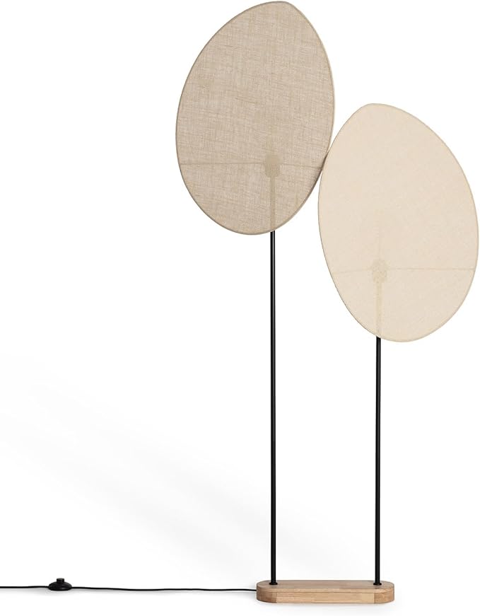 LEDKIA LIGHTING LEDKIA LIGHTING Floor Lamp of metal and fabric Elliptica Black