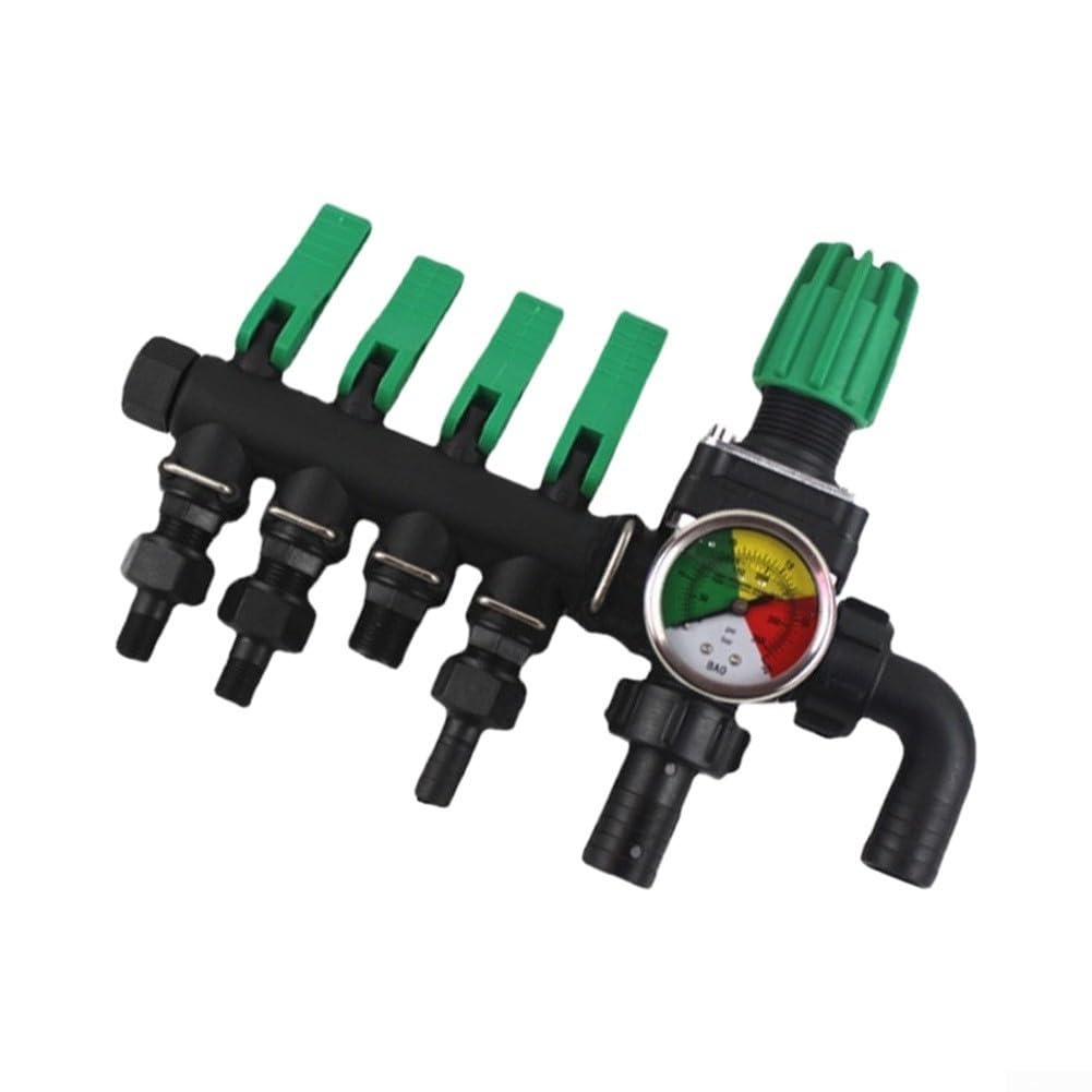 ABS 3-Wege Schlauchverteiler Robust Schwarz