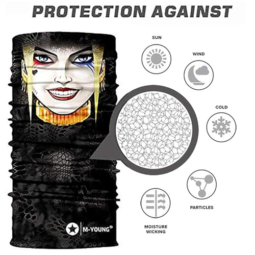 Image of Skull Face Mask Bandanas, Neck Gaiter, Headwear, Magic Scarf, Headband for dust Sun Wind