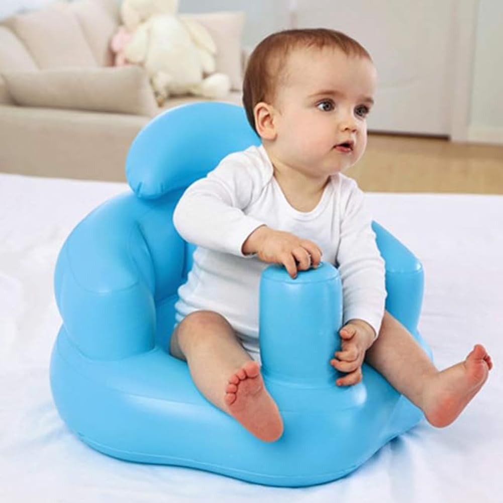 Seggiolino da Bagno gonfiabile per bambino, Sedia Portatile per Neonati e Bambini, con Pompa d'Aria Integrata