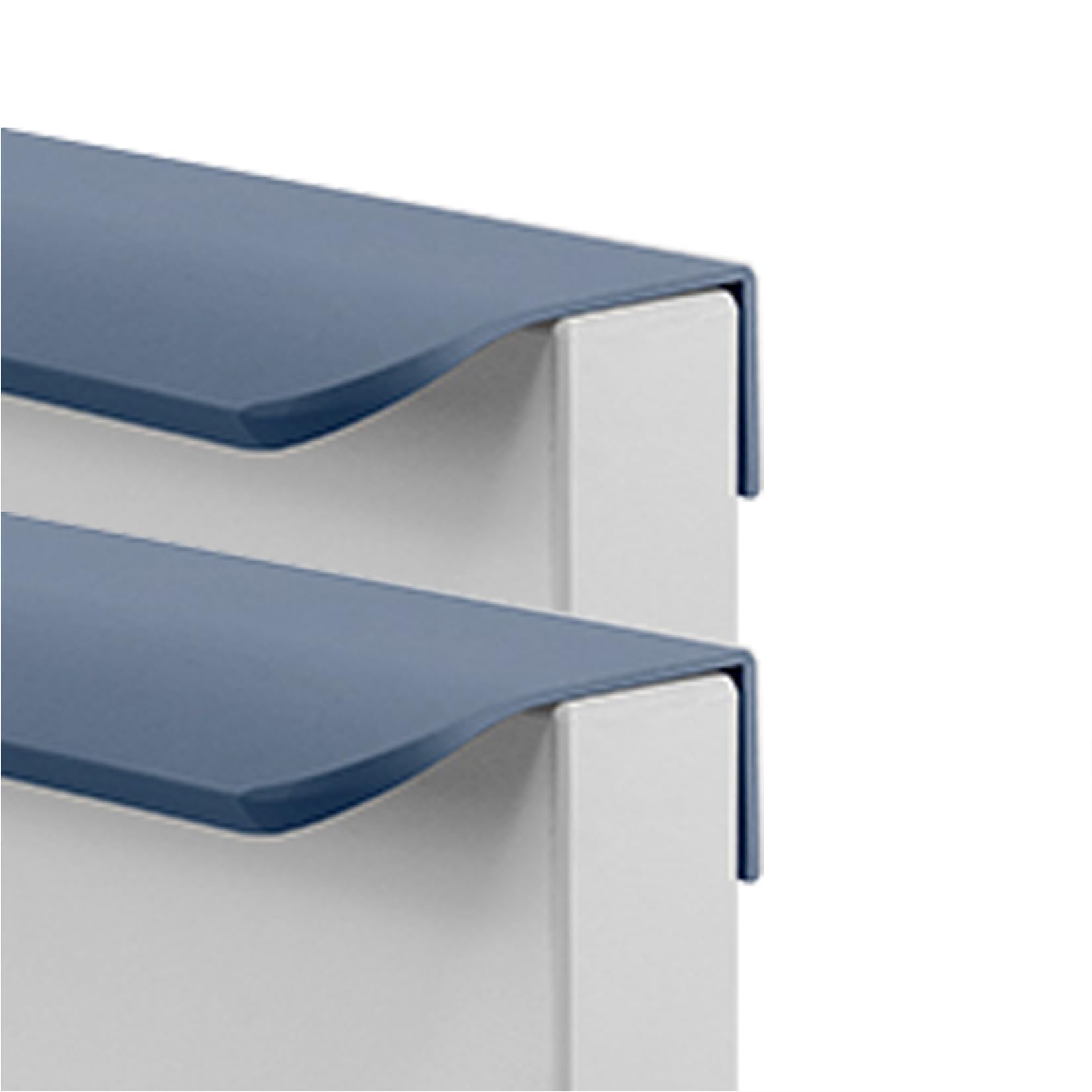 Fqflxy6589 Blue 2 Packs Cabinet Invisible Concealed Kitchen Cupboard Handles,Hidden Drawer Pulls,Finger Edge Pull Aluminum Alloy Furniture Profile Circular Arc Door Knob For Wardrobe,Bathroom (300Mm,)
