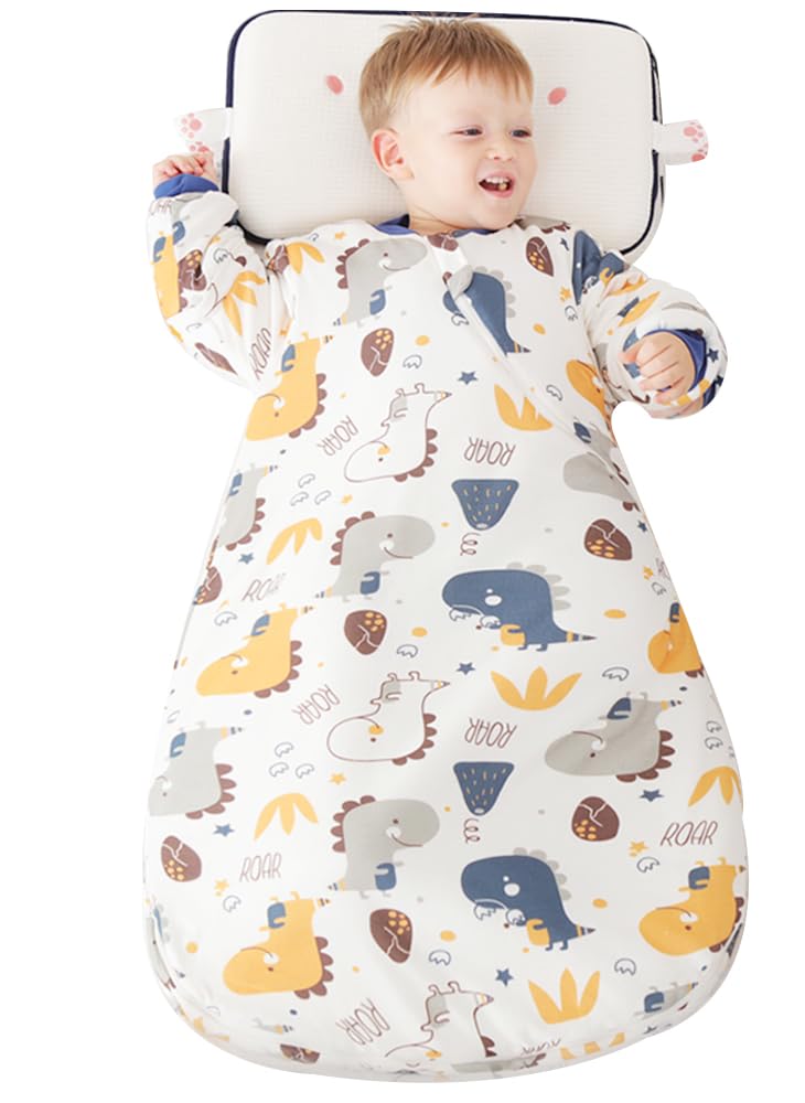 Babyah Thermostatic Blanket Baby Sleeping Bag, Newborn Children's Anti Kick Quilt 3.5 Tog for Winter