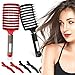 Produktbild Hoypeyfiy 2 Stücke Entlüftete Entwirrende Haarbürste Haarbürste Ohne Ziepen Haarbürste Wildschweinborste Gebogene Haarbürste Für Lange Feine Dicke Lockige Haare mit 4PCS Haarspange