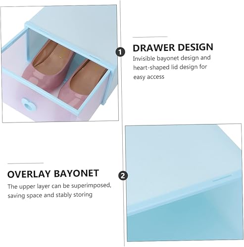 Miniatura 8 de Cabilock Caja de almacenamiento de zapatos Caja de almacenamiento de zapatos Caja de zapatos Contenedor transparente Cajones de almacenamiento