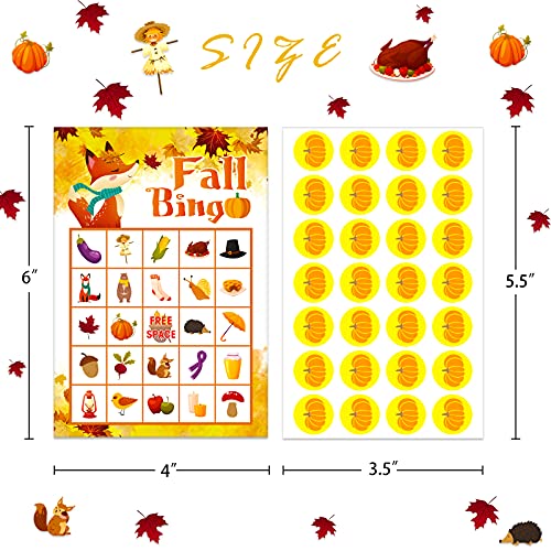Whatsign Fall Bingo Game Cards For Kids 26 Players Fall Festival Party Games For Kids Adults,Autumn Bingo Cards Thanksgiving Party Favors Supplies School Classroom Family Activities #TOP6