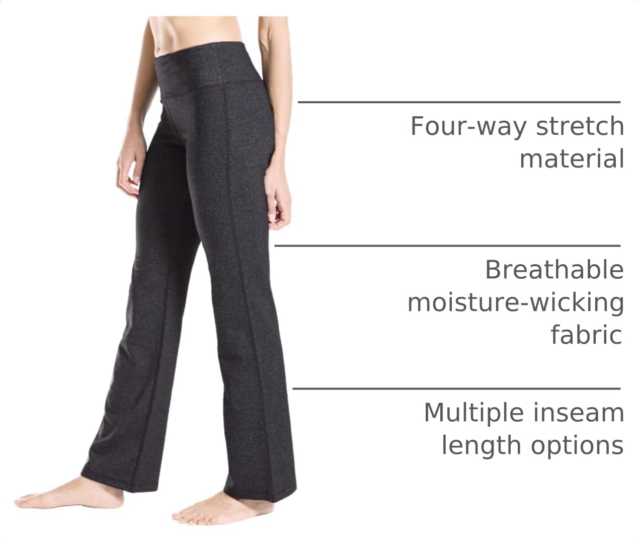 Yogipace Women's Bootcut Yoga Pants, Flare Leggings, 27"-37" Inseams image 4