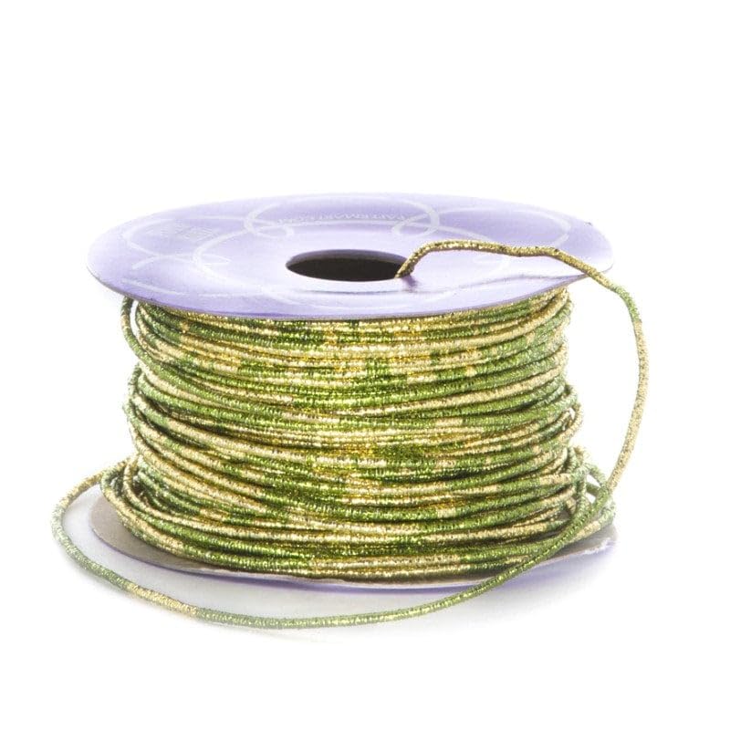 1.5mm X 50 Yards Green/Gold Variegated Metallic Cord