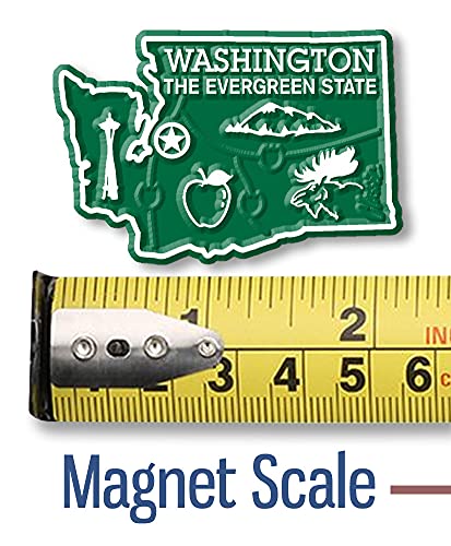 Imán decorativo pequeño de estado Washington de caucho miniatura 2