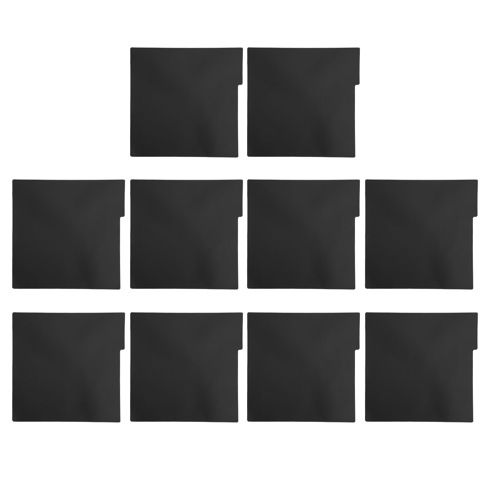BESPORTBLE Divisori per Dischi in Vinile con Linguette Alfabetiche Az, Separatore per Archiviazione di Vinili e Album, 10 Pezzi in Plastica Nero
