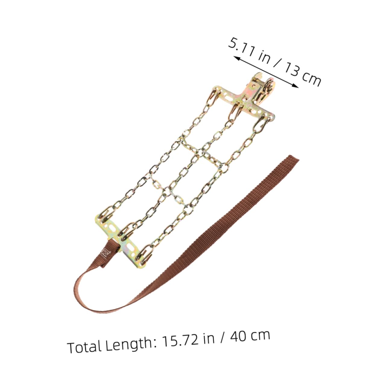 STOBAZA 2pcs Car Tire Wheel Chains Winter Snow Chains Anti-slip Easy Install Strong Steel Safe for Vehicles