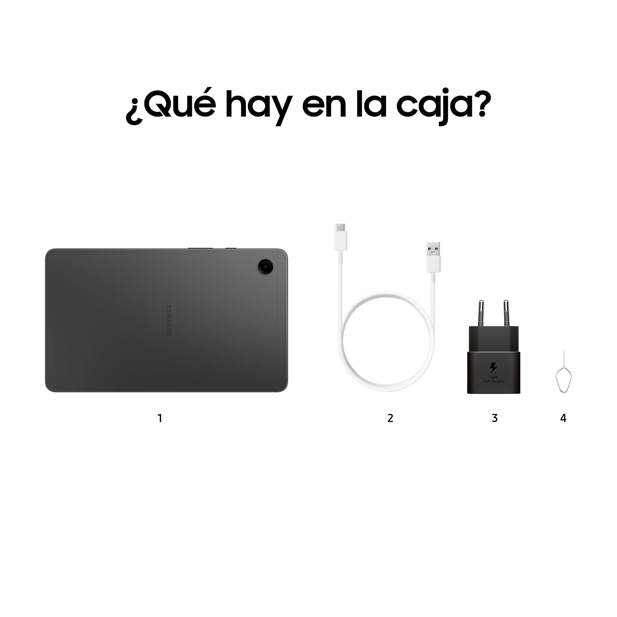 Samsung Galaxy Tab A9 Tablet Android, 64 GB Almacenamiento, WiFi, Pantalla 8.7”, Sonido Nítido, Gris (Versión Española)