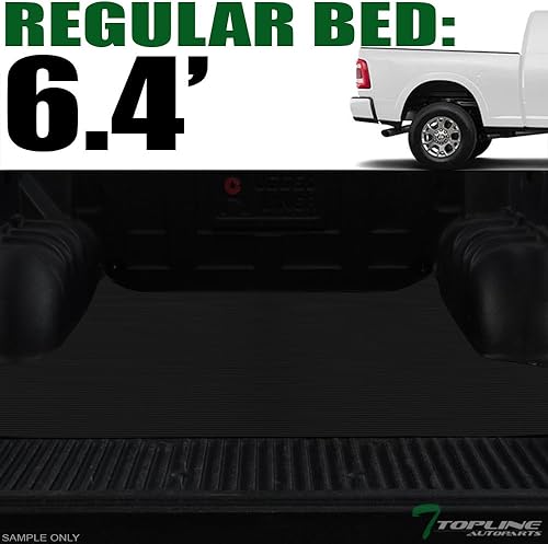 Miniatura 2 de 7422438046079 Compatible con Dodge Ram 2500/3500 2019-2024 de 6.4 pies (76.3 pulgadas) de línea horizontal, de goma, color negro