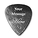 Personalized Add Your Own Engraved Text Guitar and Bass Pick Custom Customizable Gift SILVER Aluminum