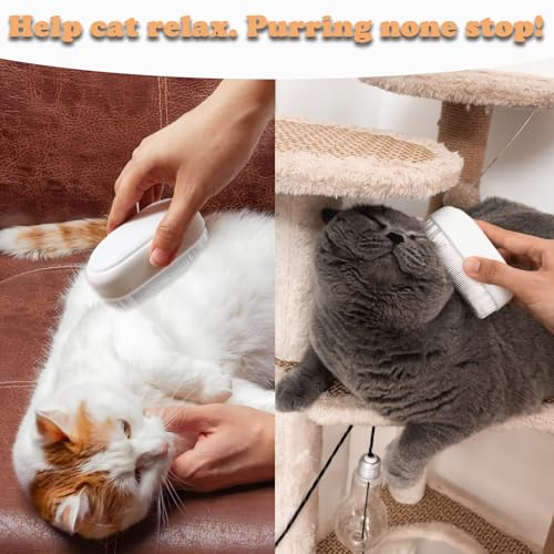 Image of Cat Tongue Brush Soft Cat Grooming Gentle Hair Brush for Shedding Massage Includes Detangling Cleaning Claw