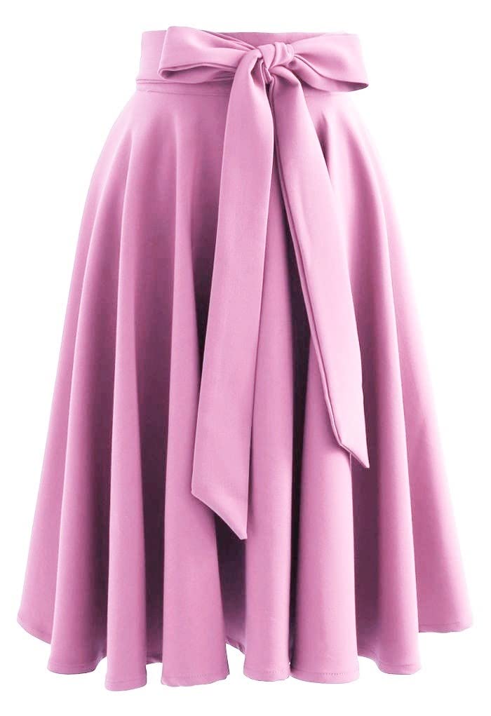 JANAKCreation Women's Knee Length Poly Crepe Skirt