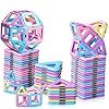 Magnetic Tiles Toys for 3 4 5 6 7 8+ Year Old Boys Girls Upgrade Macaron Castle Magnetic Blocks Building Set for…