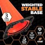 Xpose Safety 18 Inch Orange Traffic Cones, 4-Pack - Image 5